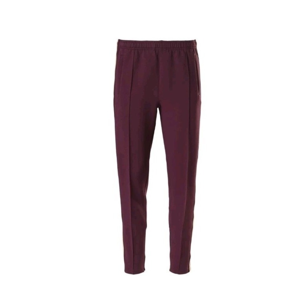 Tracksmith Federation Track Pants Size Medium Zip Ankle Wine Running Front Seam